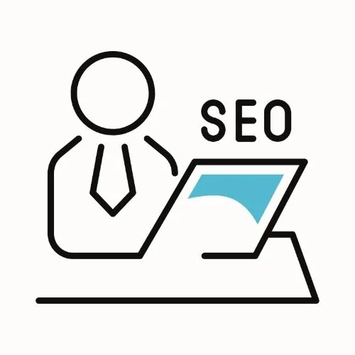 SEO icon representing improved Google rankings by Stellor IT Services